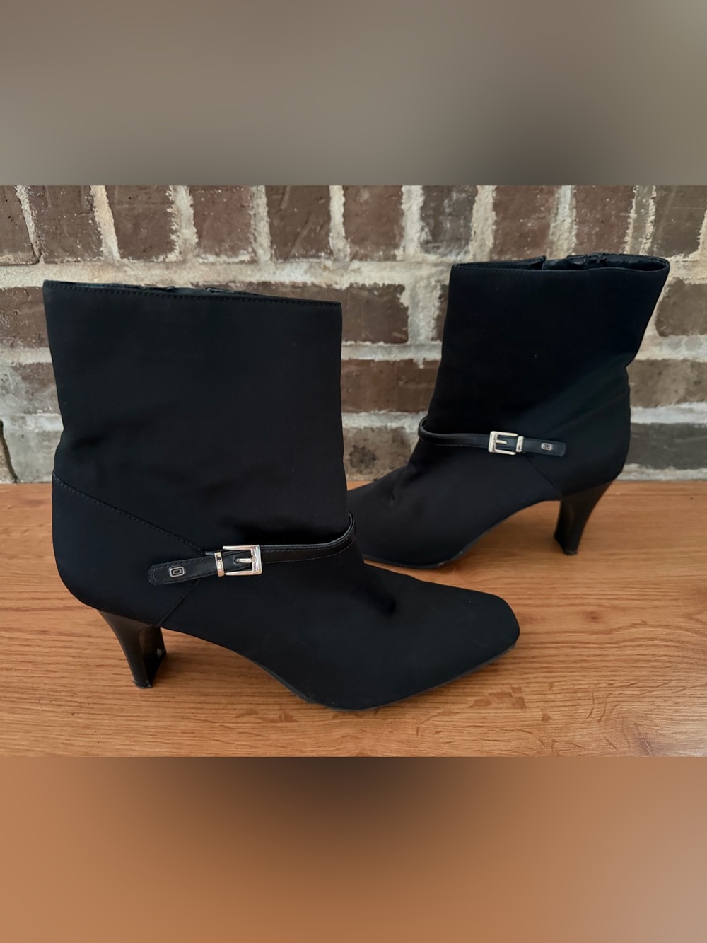 BANDOLINO Black Ankle Boots with Buckle Detail - Women
